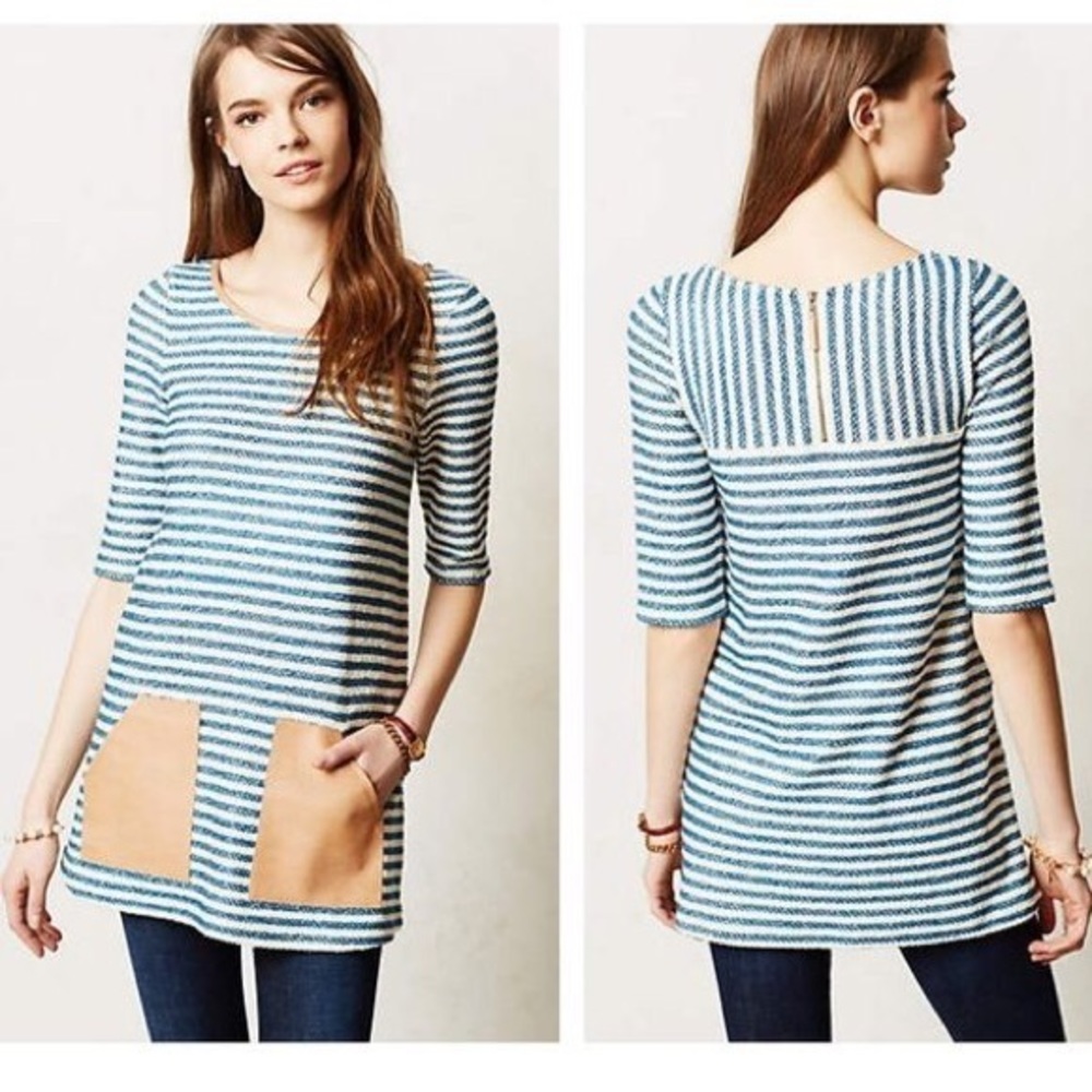 Anthropologie Striped Tunic
