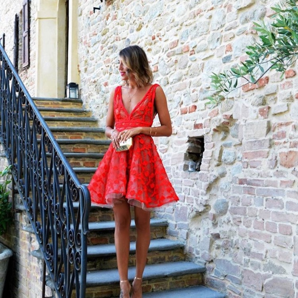 Nadine Merabi Red Lola Dress- XS Never Worn