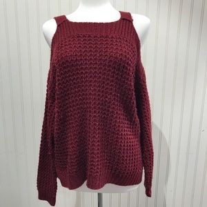 Cold shoulder sweater