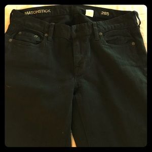 Black JCrew Matchstick jeans sz 28s