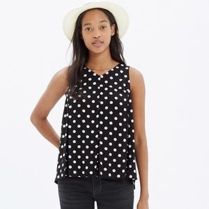 Madewell trapeze polka dot tank