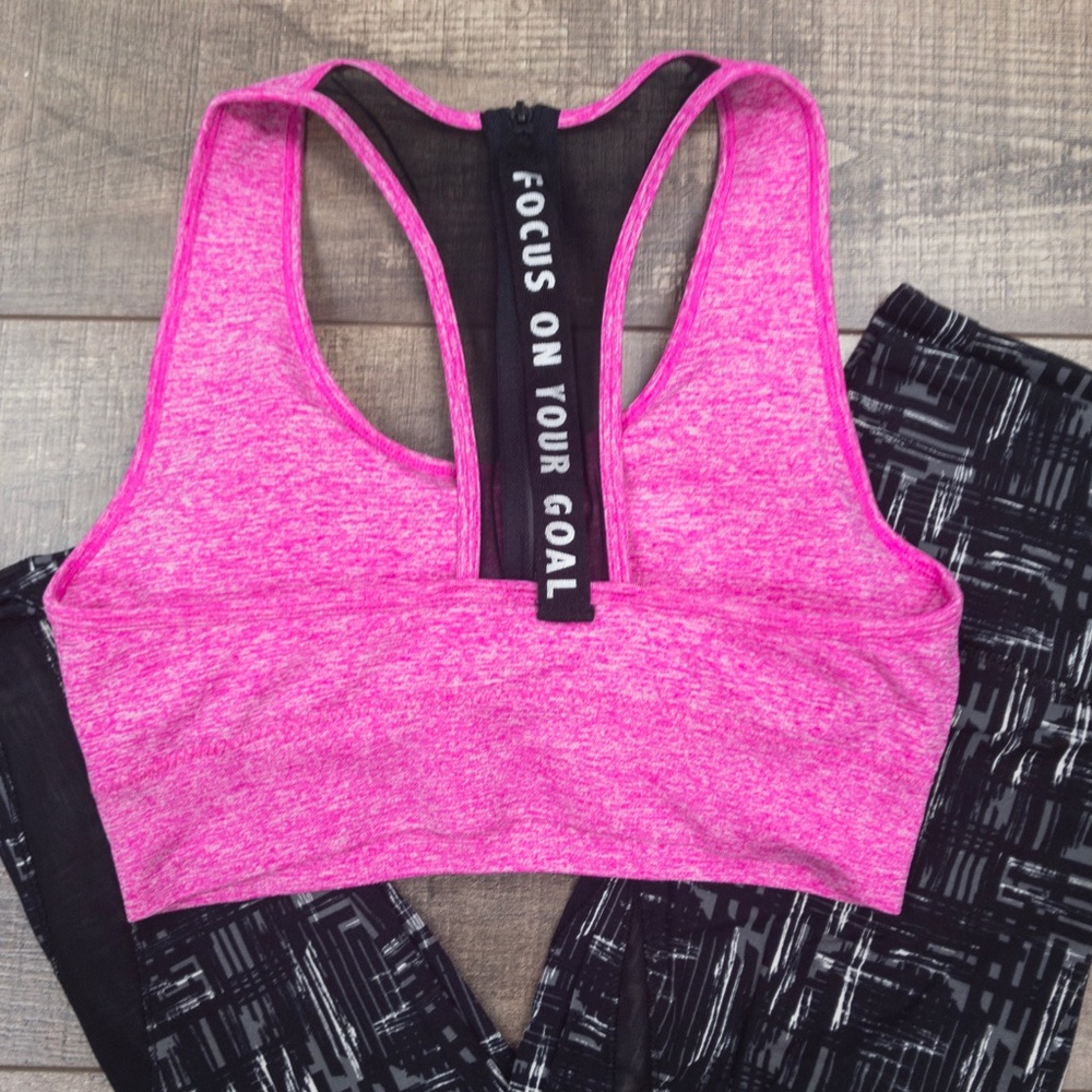 Pink Sports Bra