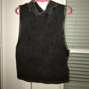 Silence + noise mock neck top