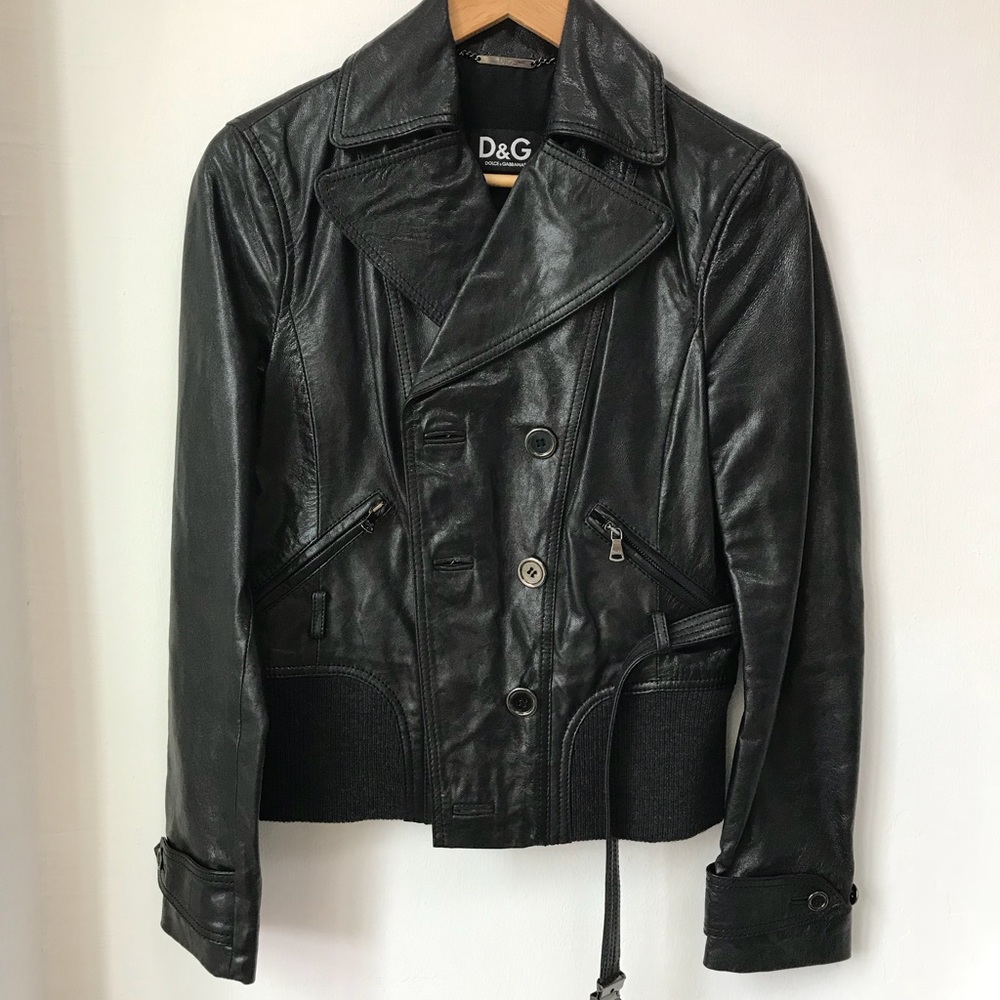 Genuine leather jacket by D&G