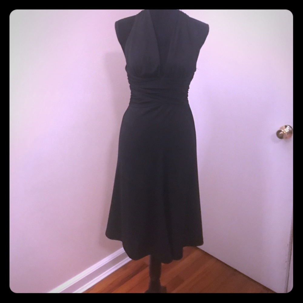 Strappy Black Dress, Open Back Size 4