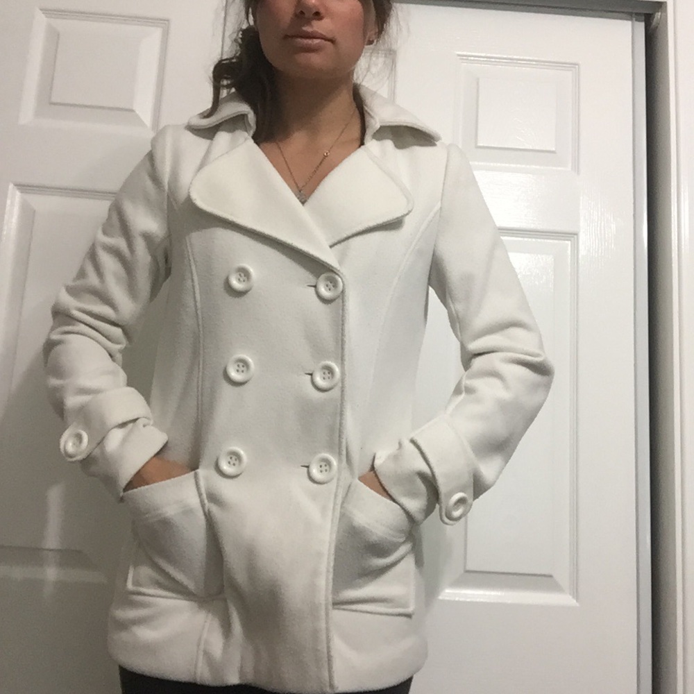 White pea coat