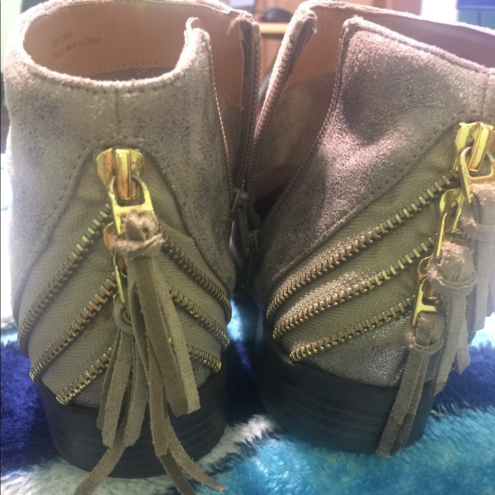 Dolce vita gold ankle booties