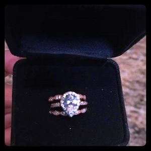 Rose gold Art Deco ring