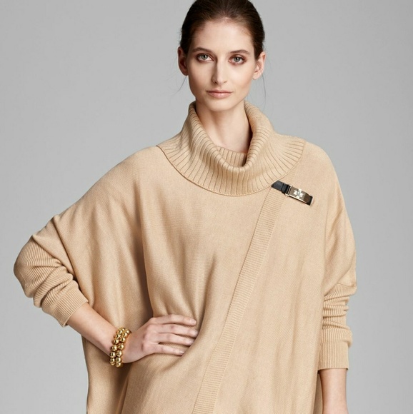 Calvin Klein Sweater Cape with Buckle - Picture 3 of 5