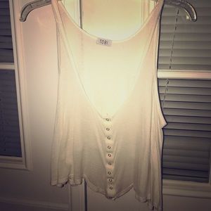 Tobi white flowy crop top