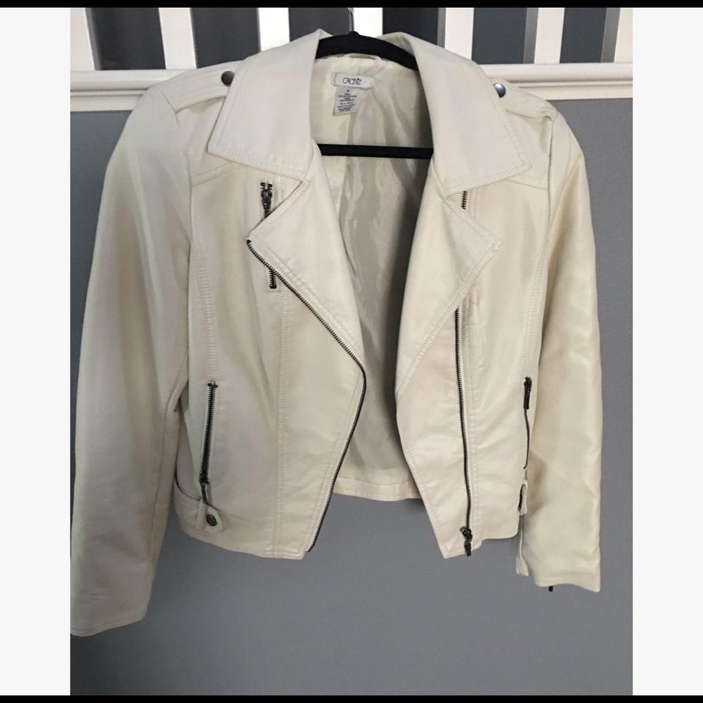 Cache White Faux Leather jacket