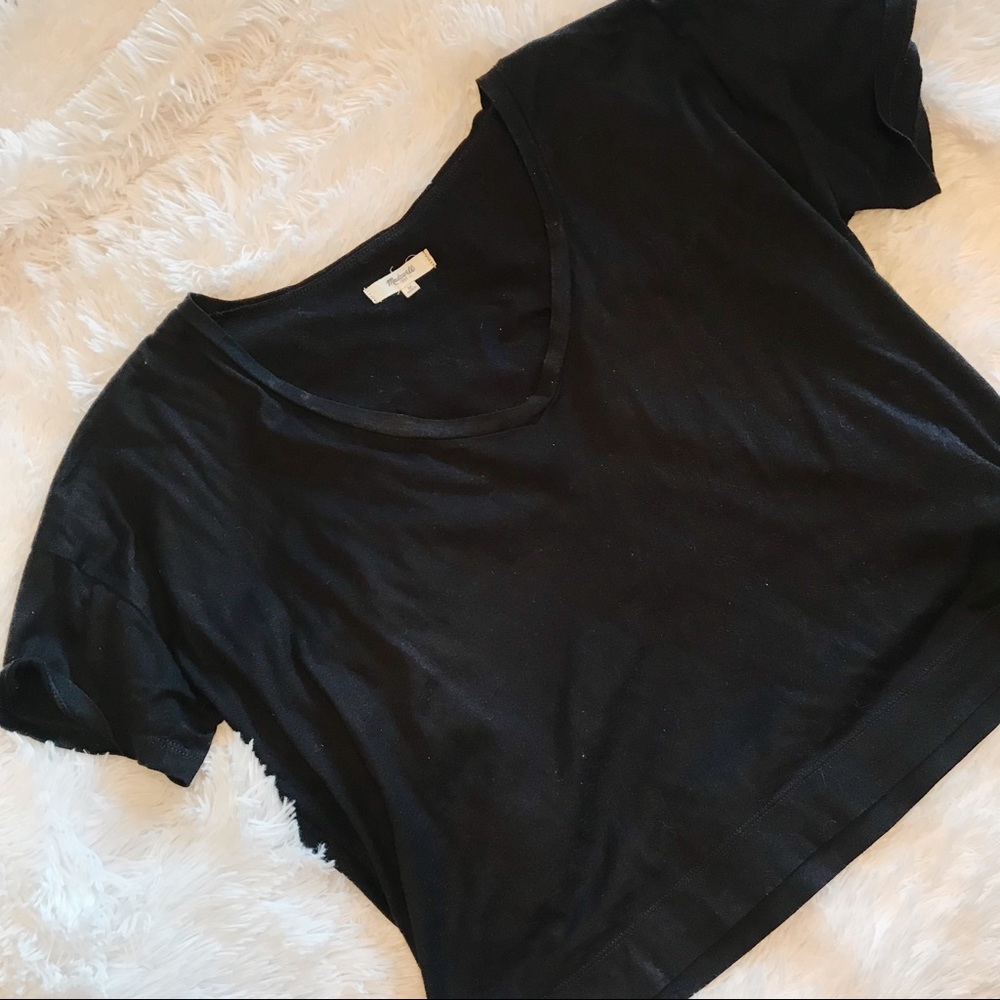 Madewell Navy Cropped Tee