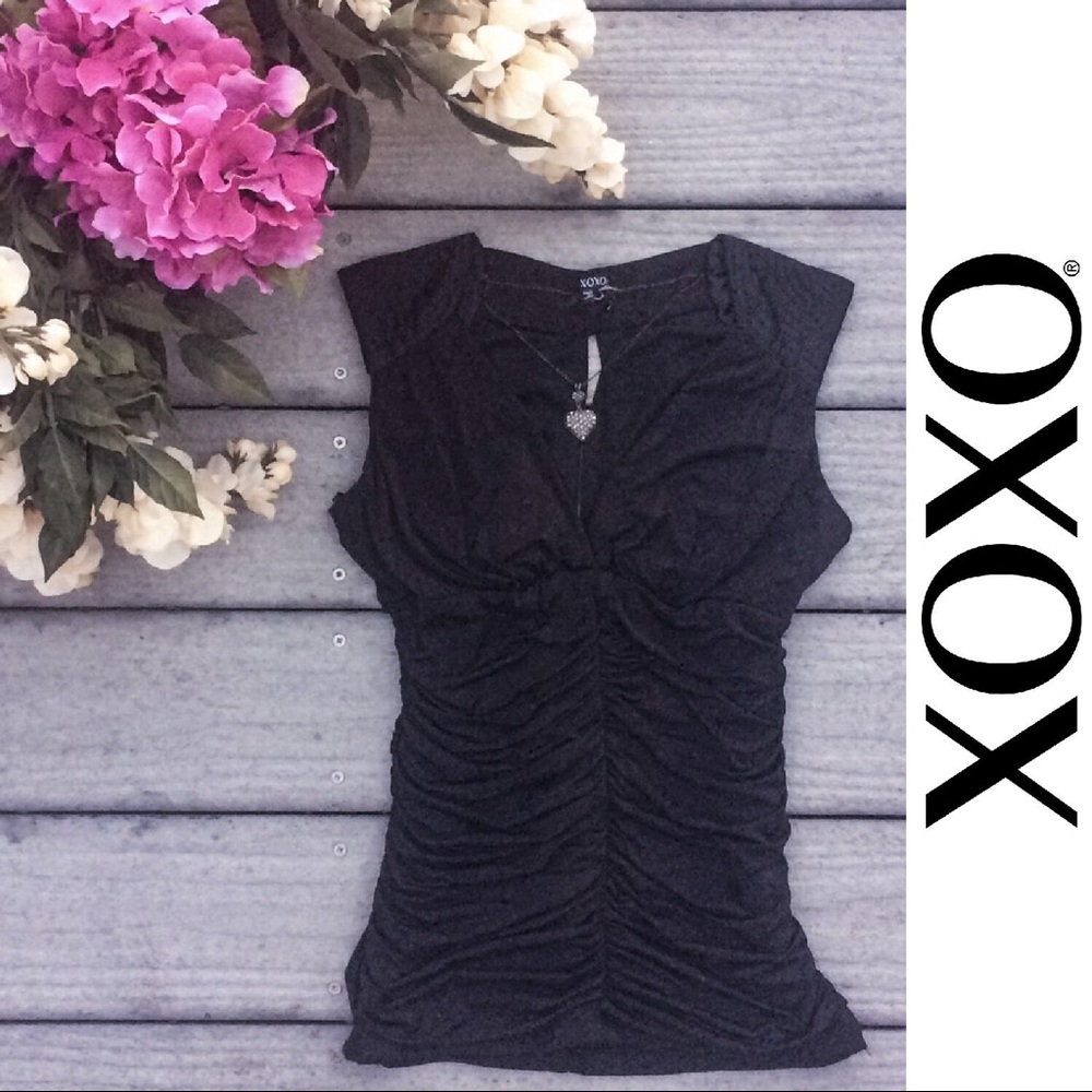 Black V-Neck Plunge Top