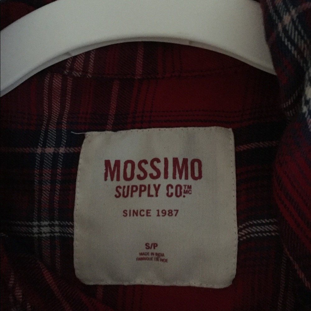 Red Mossimo button up/flannel - Picture 2 of 3