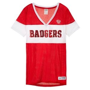 Vs PINK Wisconsin Badgers Bling Jersey