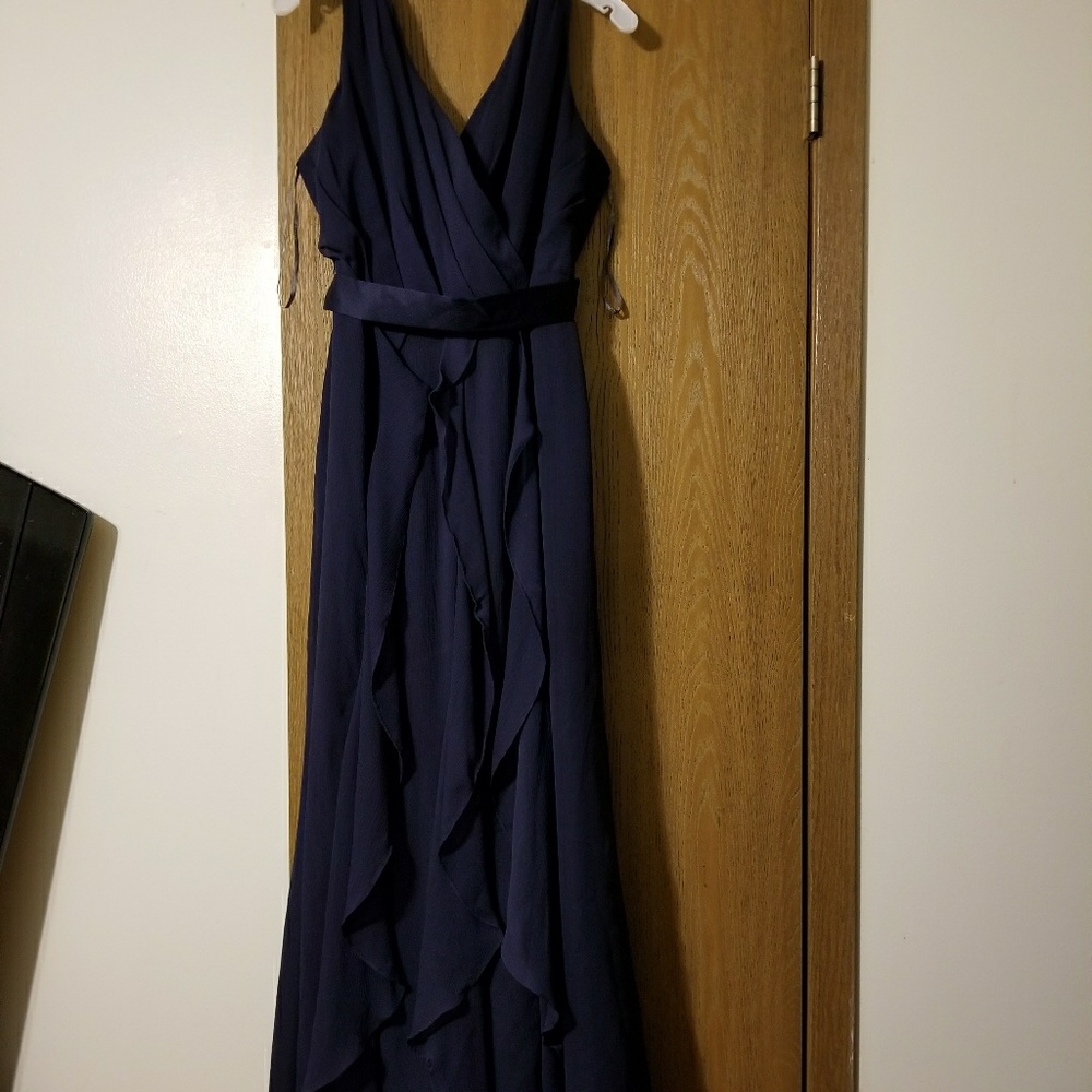 Midnight blue bridesmaids dress/prom dress