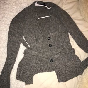 Banana Republic grey cardigan with belt