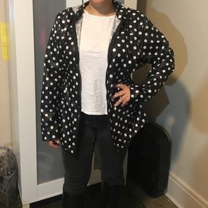 Thin Pokadot Rain Slicker