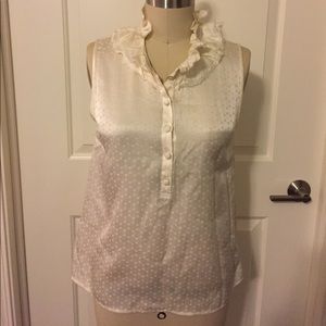 Kate Spade Sleeveless Silk Jacquard Blouse
