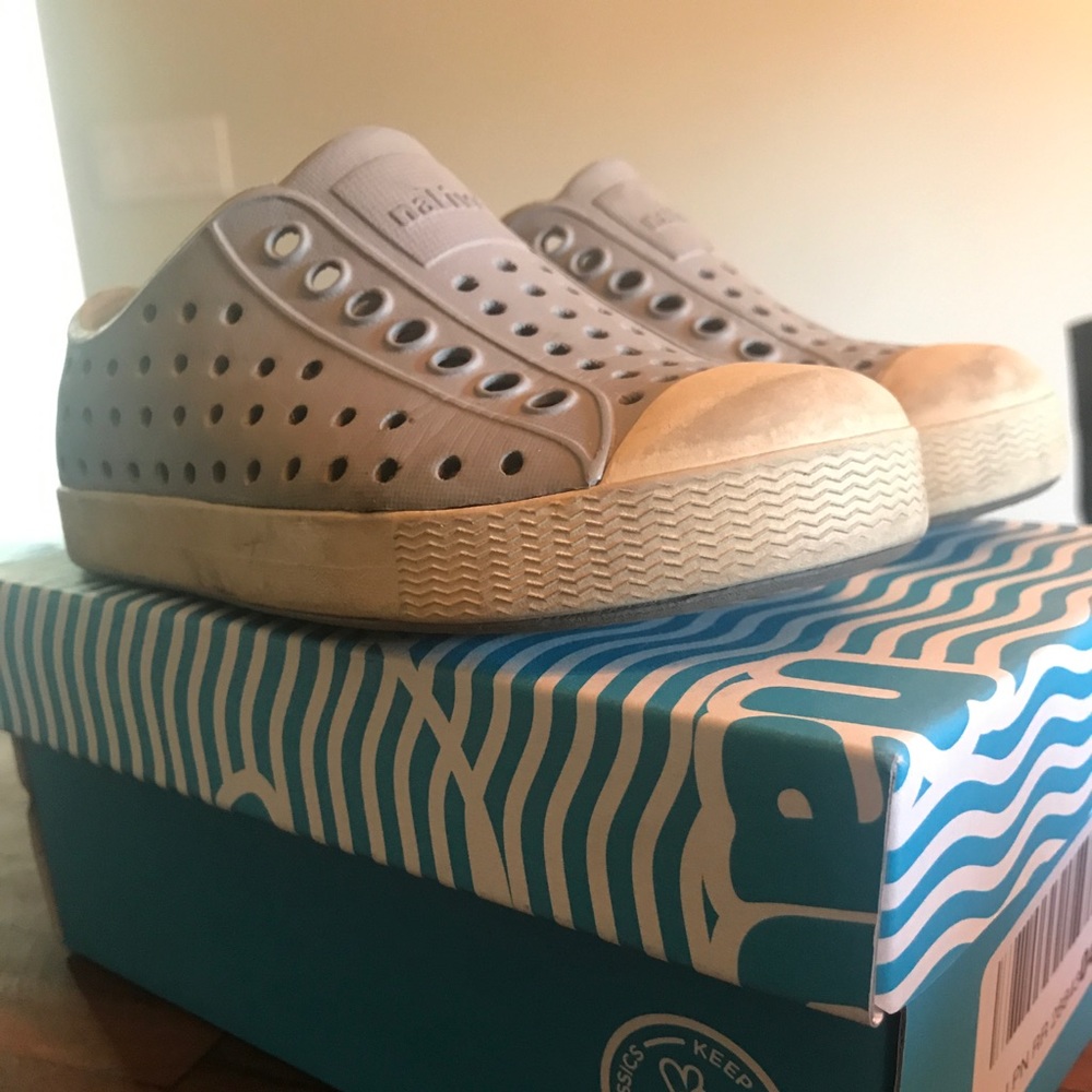 Boys Natives Shoes - Grey - Size 8