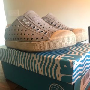 Boys Natives Shoes - Grey - Size 8