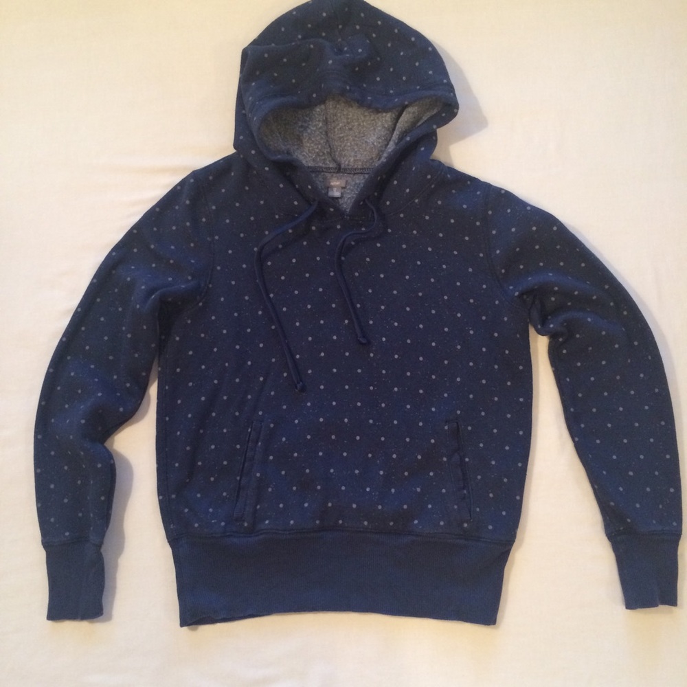 Aerie Navy Blue Polka Dot Hoodie