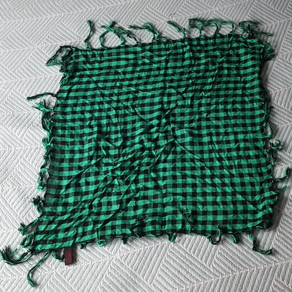 CHECKERED HANDKERCHIEF SCARF - Picture 5 of 6
