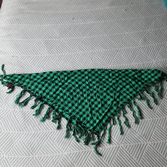 CHECKERED HANDKERCHIEF SCARF - Picture 4 of 6