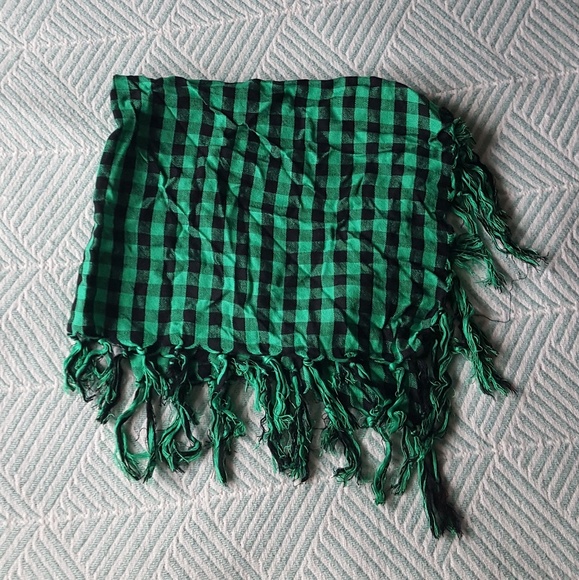 CHECKERED HANDKERCHIEF SCARF - Picture 6 of 6