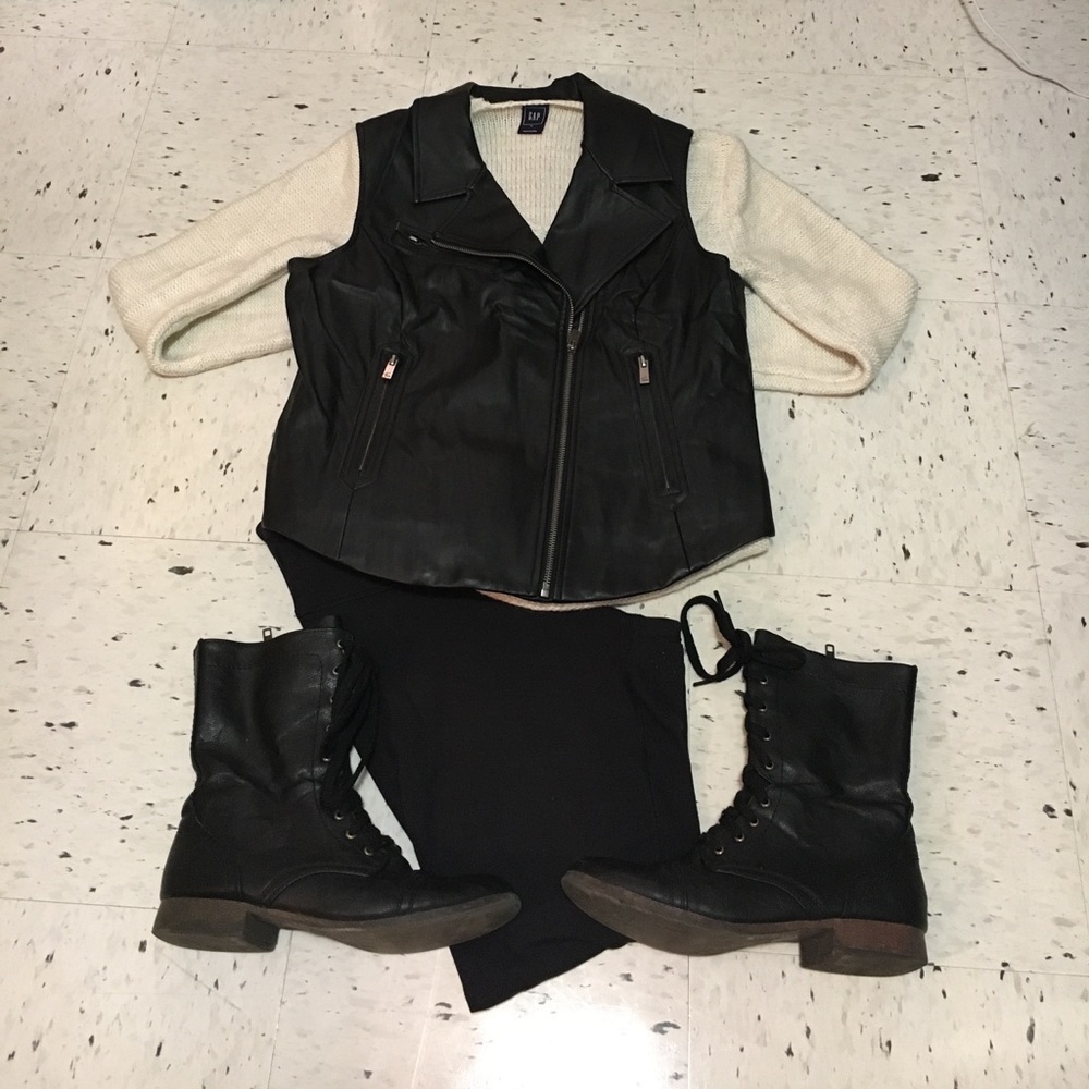 Fierce Black Leather Vest