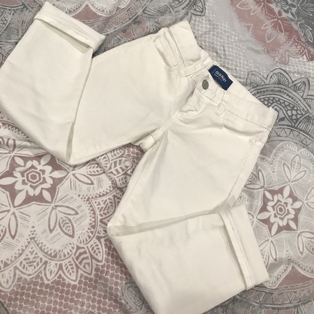 Girls old navy white jeans