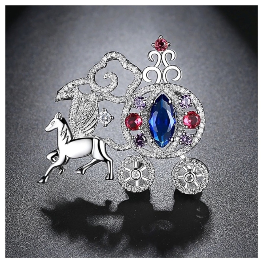Swarovski Crystals Cinderella Brooch - Picture 3 of 5