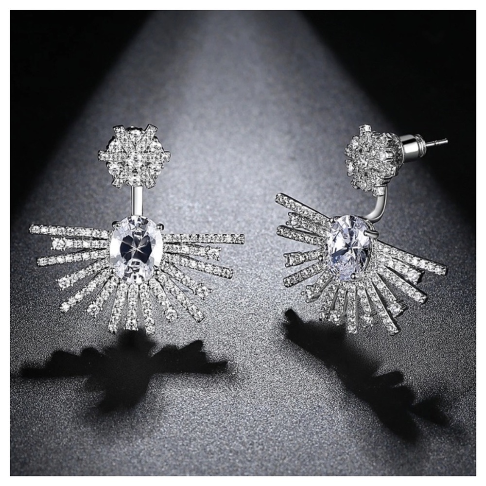 Swarovski Crystals The Marin Versatile Fan Earrings - Picture 4 of 4