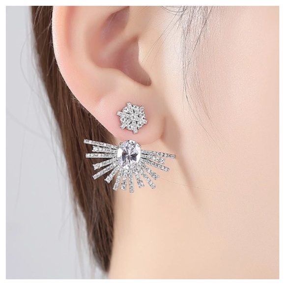 Swarovski Crystals The Marin Versatile Fan Earrings - Picture 4 of 5