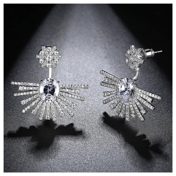 Swarovski Crystals The Marin Versatile Fan Earrings - Picture 5 of 5
