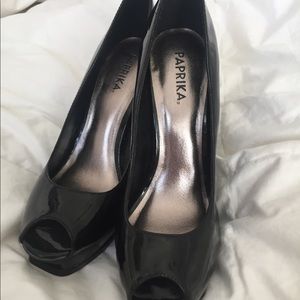 Black 4 inch heels