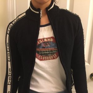 Bebe zip up tracksuit top