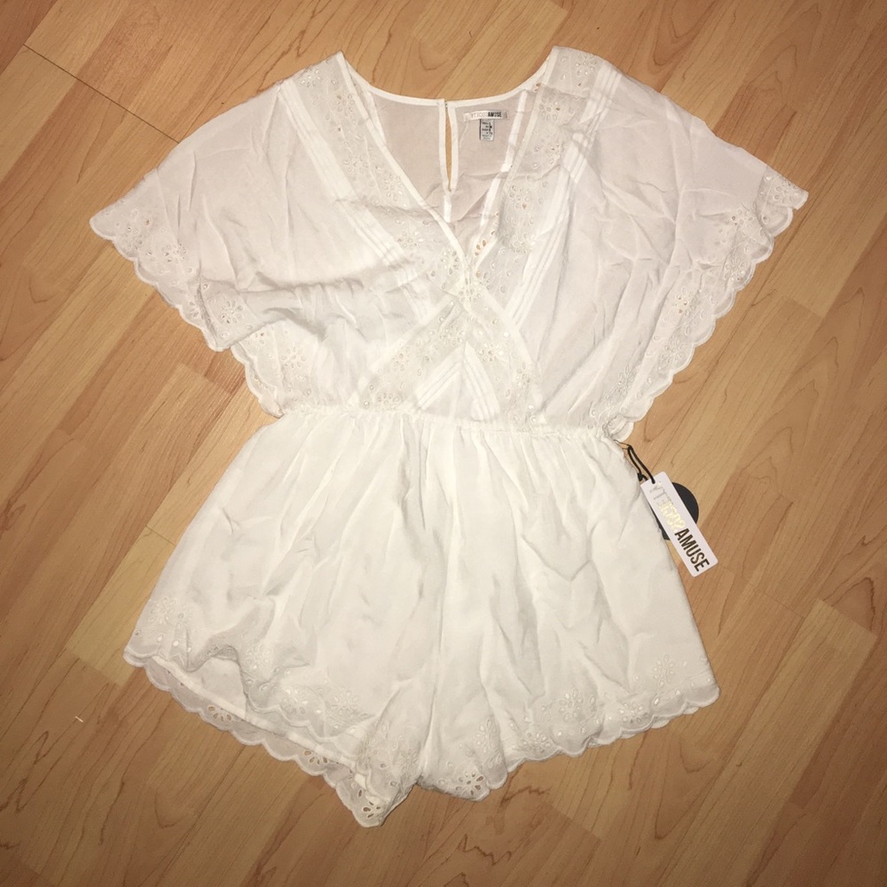 Amuse society white romper