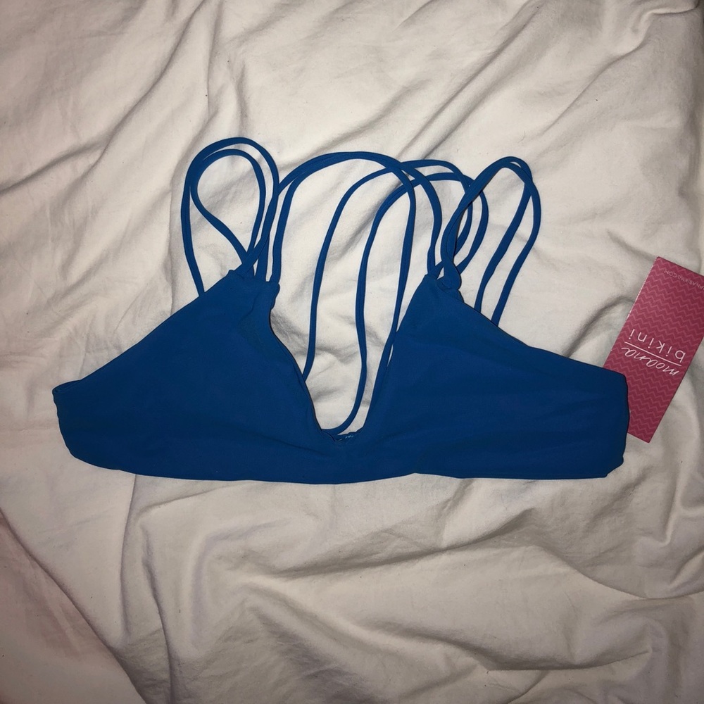 moana bikini lulu top in blue size medium