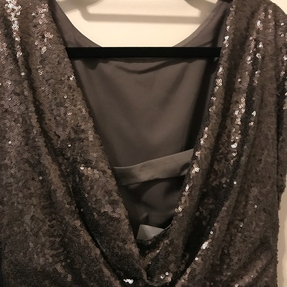 Brand new Vera Wang Pewter sequin party dress - Picture 4 of 4