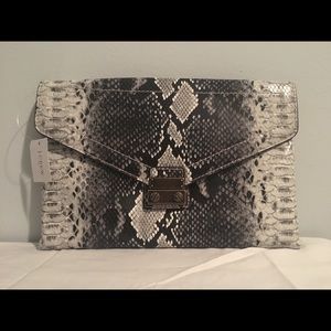 JCrew snake skin clutch bag