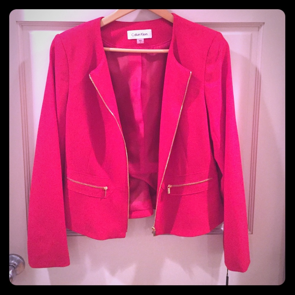 Red Calvin Klein Blazer