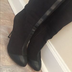 Over The Knee High "Leather & Suede" Boots. Size 8