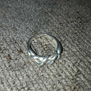 braided size 8 fine silver .95 ring