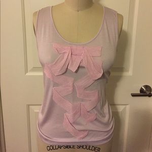 Kate Spade sleeveless tank with silk bow