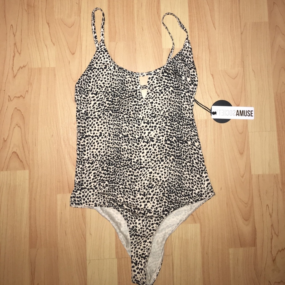 Amuse society cheetah body suit