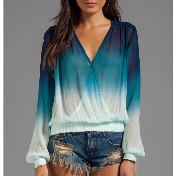 Young fabulous and broke silk ombré top - Picture 4 of 4