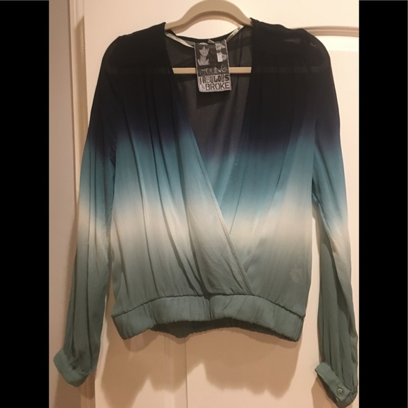 Young fabulous and broke silk ombré top - Picture 1 of 4