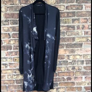 Zara Maxi Duster Cardigan with Tie-Dye Print, Med.