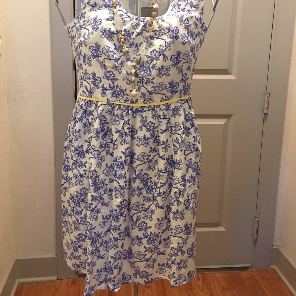 NWT Hello Lovely Bluebell Toile Dress